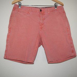 Men's 32 Paperbacks Cotton Mid Rise Chino Khaki red SHORTS Vintage s44